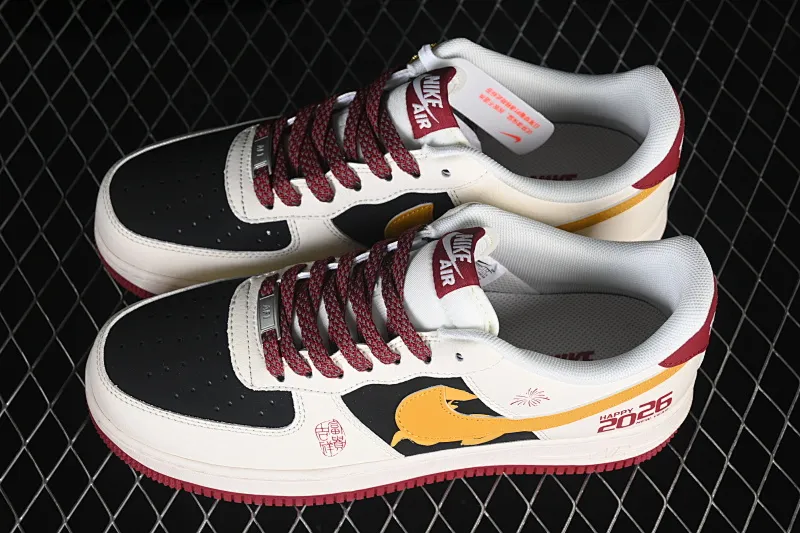 All Categories Nk Air Force 1 Air Force Series Nk Air Force 1 Low Air Force Low Nike Air Force 1'07 Low Burgundy Contrast Air Force One Low Casual Sneakers JP2026-152